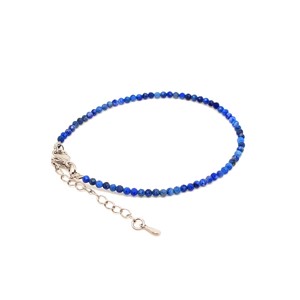 Fazettált lapis lazuli golyós ásvány karkötő állítható kapoccsal 2�2,5mm, Ékszer, Karkötő, Ásványkarkötő, , MESKA