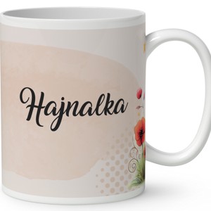 Névvel kérhető - Ölelő pipacs tündérlány és a hold mintás bögre - otthon & életmód - konyhafelszerelés, tálalás - tálalás - bögre & csésze - Meska.hu