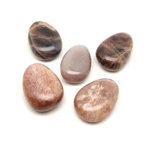 Átfúrt Holdkő fekete csepp medál - Meska.hu