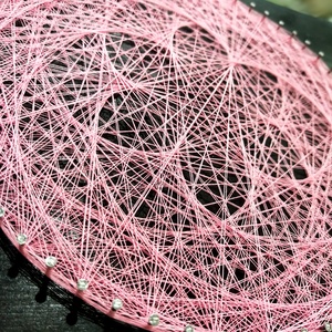 String Art Rózsaszín Lótusz 25x25cm - otthon & életmód - dekoráció - spiritualitás - mandala - Meska.hu