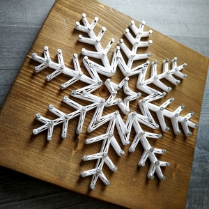String Art Karcsonyi Hópehely Asztali vagy fali dísz  -  - Meska.hu