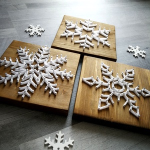 String Art Karcsonyi Hópehely Asztali vagy fali dísz  -  - Meska.hu