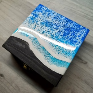 Epoxy gyantás ékszer doboz - ékszer - ékszertartó - ékszerdoboz - Meska.hu
