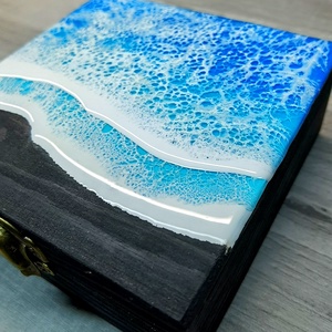 Epoxy gyantás ékszer doboz - ékszer - ékszertartó - ékszerdoboz - Meska.hu