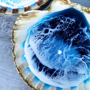Epoxy gyantás Shell kagyló  - ékszer - ékszertartó - ékszerdoboz - Meska.hu