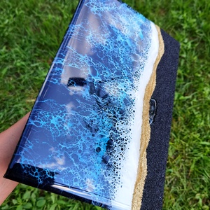Fekete-arany Epoxy Gyanta Tengeres falikép  - otthon & életmód - dekoráció - kép & falikép - 3d képek - Meska.hu