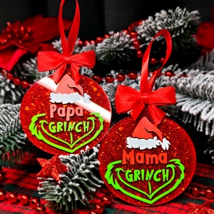 Grinch-es egyedi karácsonyfadísz  - karácsony - karácsonyi lakásdekoráció - karácsonyfadíszek - Meska.hu