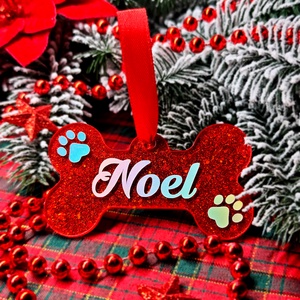 Piros epoxy egyedi karácsonyfadísz  - karácsony - karácsonyi lakásdekoráció - karácsonyfadíszek - Meska.hu