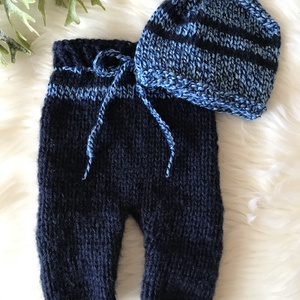 Újszülött nadrág sapkával, Ruha & Divat, Babaruha & Gyerekruha, Babafotózási ruha és kellék, Kötés, MESKA