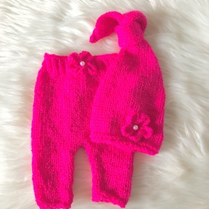 Újszülött nadrág sapkával, Ruha & Divat, Babaruha & Gyerekruha, Babafotózási ruha és kellék, Kötés, MESKA