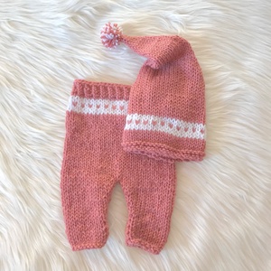 Újszülött nadrág sapkával, Ruha & Divat, Babaruha & Gyerekruha, Babafotózási ruha és kellék, Kötés, MESKA