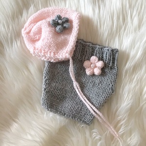 Újszülött pelenkabugyi  sapkával, Ruha & Divat, Babaruha & Gyerekruha, Babafotózási ruha és kellék, Kötés, MESKA