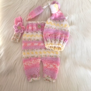 Újszülött nadrág sapkával, Ruha & Divat, Babaruha & Gyerekruha, Babafotózási ruha és kellék, Kötés, MESKA