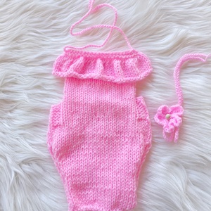 Újszülött body hajpánttal - Meska.hu