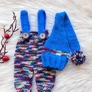 Újszülött nadrág sapkával , Ruha & Divat, Babaruha & Gyerekruha, Babafotózási ruha és kellék, Kötés, MESKA