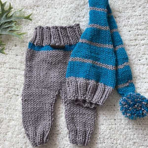 Újszülött nadrág sapkával, Ruha & Divat, Babaruha & Gyerekruha, Babafotózási ruha és kellék, Kötés, MESKA