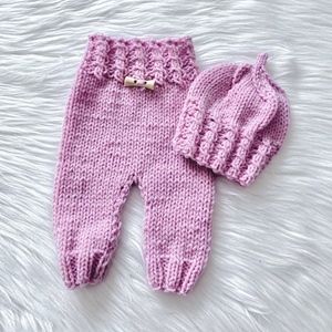 Újszülött nadrág sapkával, Ruha & Divat, Babaruha & Gyerekruha, Babafotózási ruha és kellék, Kötés, MESKA