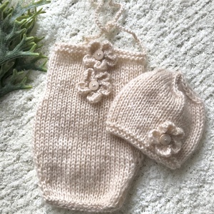 Újszülött nadrág sapkával, Ruha & Divat, Babaruha & Gyerekruha, Nadrág, Kötés, MESKA