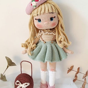 Horgolt Emili baba, Játék & Sport, Baba & babaház, Öltöztethető baba, Hímzés, Horgolás, MESKA