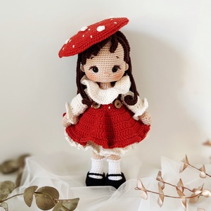 Horgolt Gomba Kislány - Meska.hu