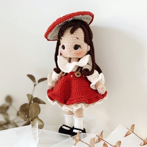 Horgolt Gomba Kislány - játék & sport - baba & babaház - öltöztethető baba - Meska.hu