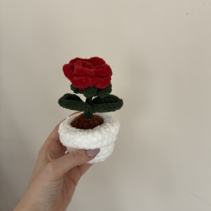 Horgolt rózsa, Otthon & Életmód, Virágdekoráció, Virágdíszek, Asztali virágdísz, Horgolás, MESKA