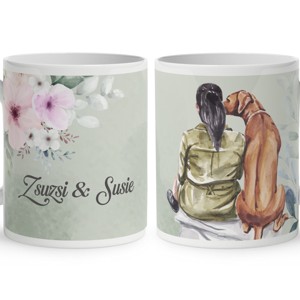 Kérd a neveddel - Piknik a kutyámmal mintás bögre, Otthon & Életmód, Konyhafelszerelés, tálalás, Tálalás, Bögre & Csésze, , MESKA