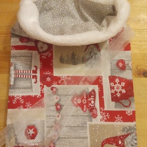 Mikulás zsákocska M1. - karácsony - mikulás - mikulás zsák - Meska.hu