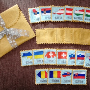 Memória játék - ország+zászló - játék & sport - készségfejlesztő és logikai játék - memória játékok - Meska.hu