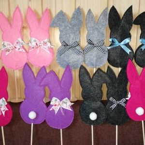 Asztaldísz - Lila nyuszik - otthon & életmód - dekoráció - asztal és polc dekoráció - asztaldísz - Meska.hu