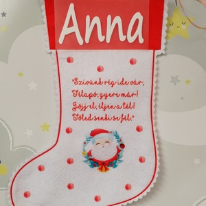 Mikulás csizma, Karácsony, Mikulás, Mikulás zsák, Varrás, MESKA