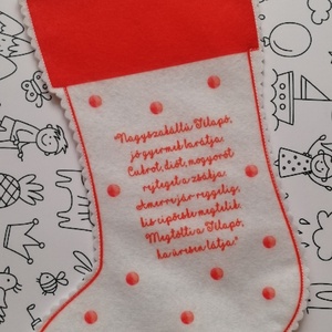 Mikulás csizma - karácsony - mikulás - mikulás csizma és zokni - Meska.hu