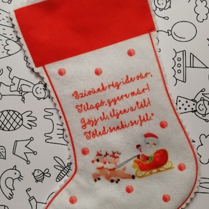 Mikulás csizma - karácsony - mikulás - mikulás zsák - Meska.hu