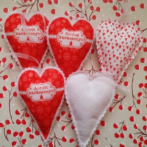 Karácsonyfadísz - szív alakú, feliratos - karácsony - karácsonyi lakásdekoráció - karácsonyfadíszek - Meska.hu