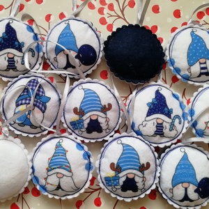 Karácsonyfadísz - Manós (kék) - karácsony - karácsonyi lakásdekoráció - karácsonyfadíszek - Meska.hu