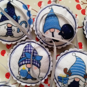 Karácsonyfadísz - Manós (kék) - karácsony - karácsonyi lakásdekoráció - karácsonyfadíszek - Meska.hu