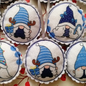 Karácsonyfadísz - Manós (kék) - karácsony - karácsonyi lakásdekoráció - karácsonyfadíszek - Meska.hu