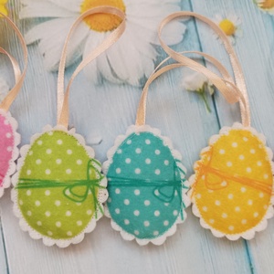 Húsvéti dísz - pöttyös tojik - otthon & életmód - dekoráció - fali és függő dekoráció - függődísz - Meska.hu