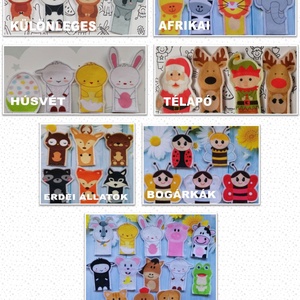 Adventi naptár - 24 db ujjbábbal - karácsony - adventi díszek - adventi naptár - Meska.hu