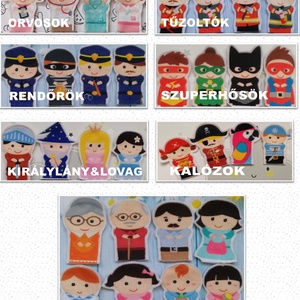 Adventi naptár - 24 db ujjbábbal - karácsony - adventi díszek - adventi naptár - Meska.hu