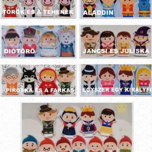 Adventi naptár - 24 db ujjbábbal - karácsony - adventi díszek - adventi naptár - Meska.hu