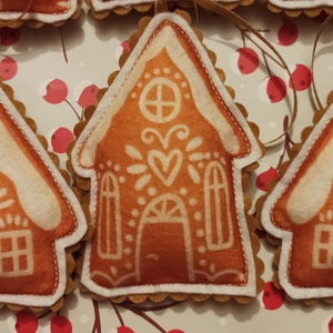 Karácsonyfadísz - Mézeskalács házikók - karácsony - karácsonyi lakásdekoráció - karácsonyfadíszek - Meska.hu