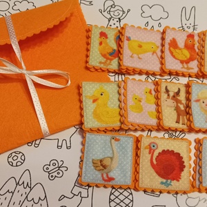 Memória játék - háziállatok - játék & sport - készségfejlesztő és logikai játék - memória játékok - Meska.hu