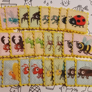 Memória játék - bogárkák - játék & sport - készségfejlesztő és logikai játék - memória játékok - Meska.hu