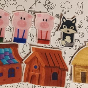 Három kismalac, Játék & Sport, Bábok, Ujjbáb, Varrás, MESKA