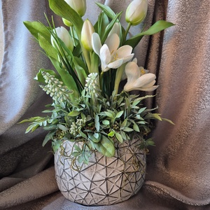 Asztaldídz, Ünnepi díszek, dekorációk, Húsvéti díszek és dekorációk, Húsvéti asztaldíszek, Virágkötés, MESKA