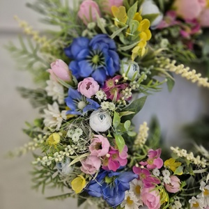 Tavaszi kopogtató - otthon & életmód - dekoráció - ajtó- és ablak dekoráció - ajtódísz & kopogtató - Meska.hu