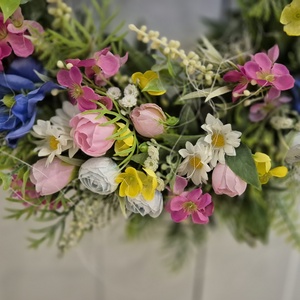 Tavaszi kopogtató - otthon & életmód - dekoráció - ajtó- és ablak dekoráció - ajtódísz & kopogtató - Meska.hu