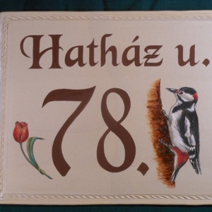 Házszám tábla  - Meska.hu