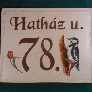 Házszám tábla  - otthon & életmód - ház & kert - házszám - Meska.hu